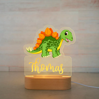 Personalized Name Colorful Animals Night Lights