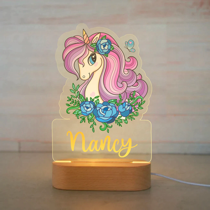 Personalized Name Colorful Animals Night Lights