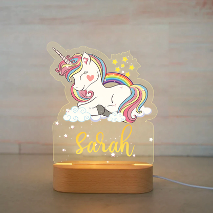 Personalized Name Colorful Animals Night Lights
