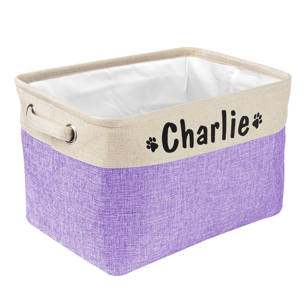 Personalized Dog Toys Bin Storage