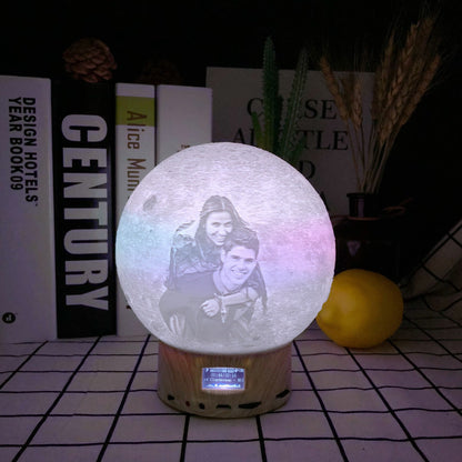 3D Bluetooth Speaker Moon Lamp