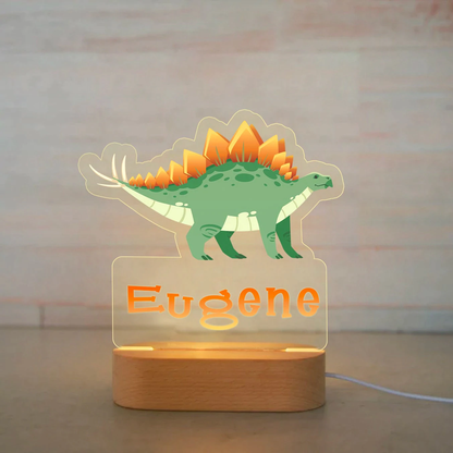Personalized Name Colorful Animals Night Lights