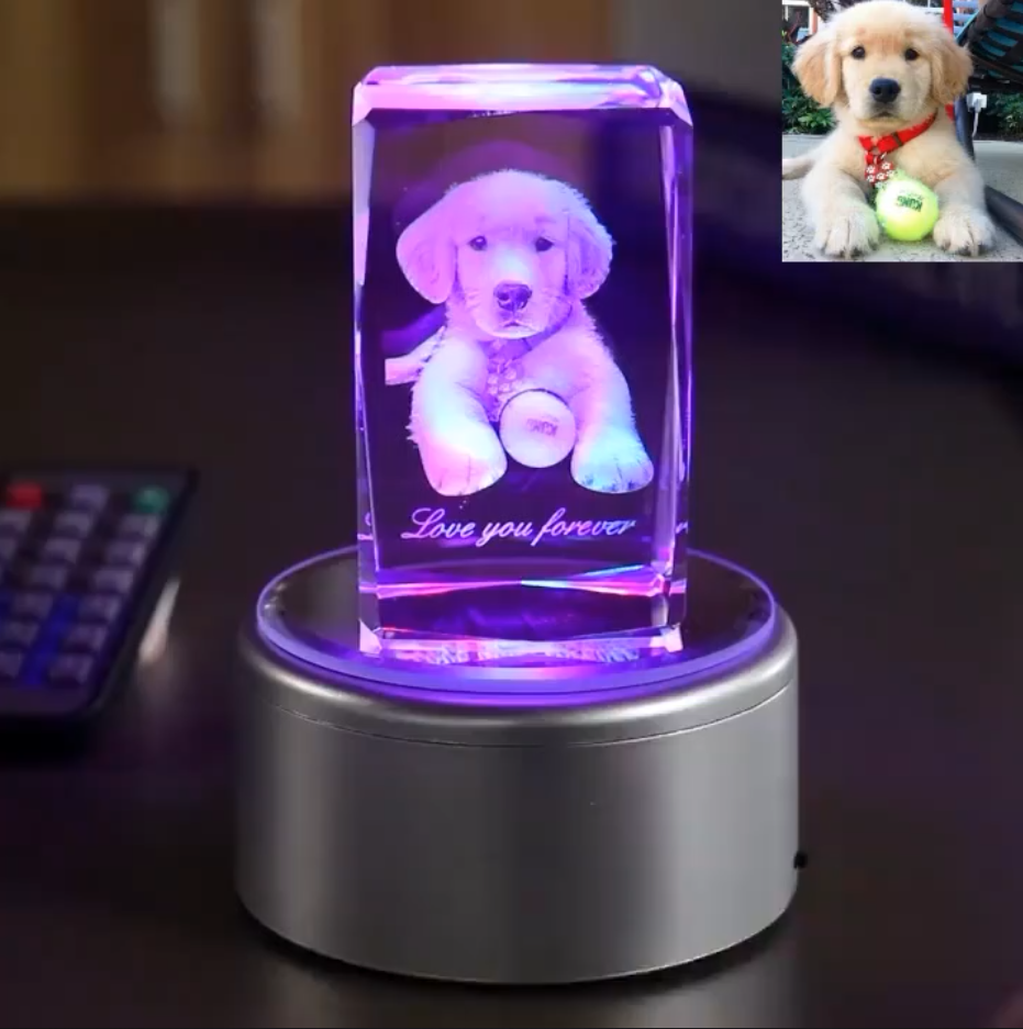 Bluetooth - Customized 3D Crystal lamp
