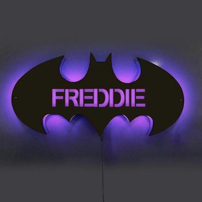 Personalized Wood Bat LED Light 12-Colors