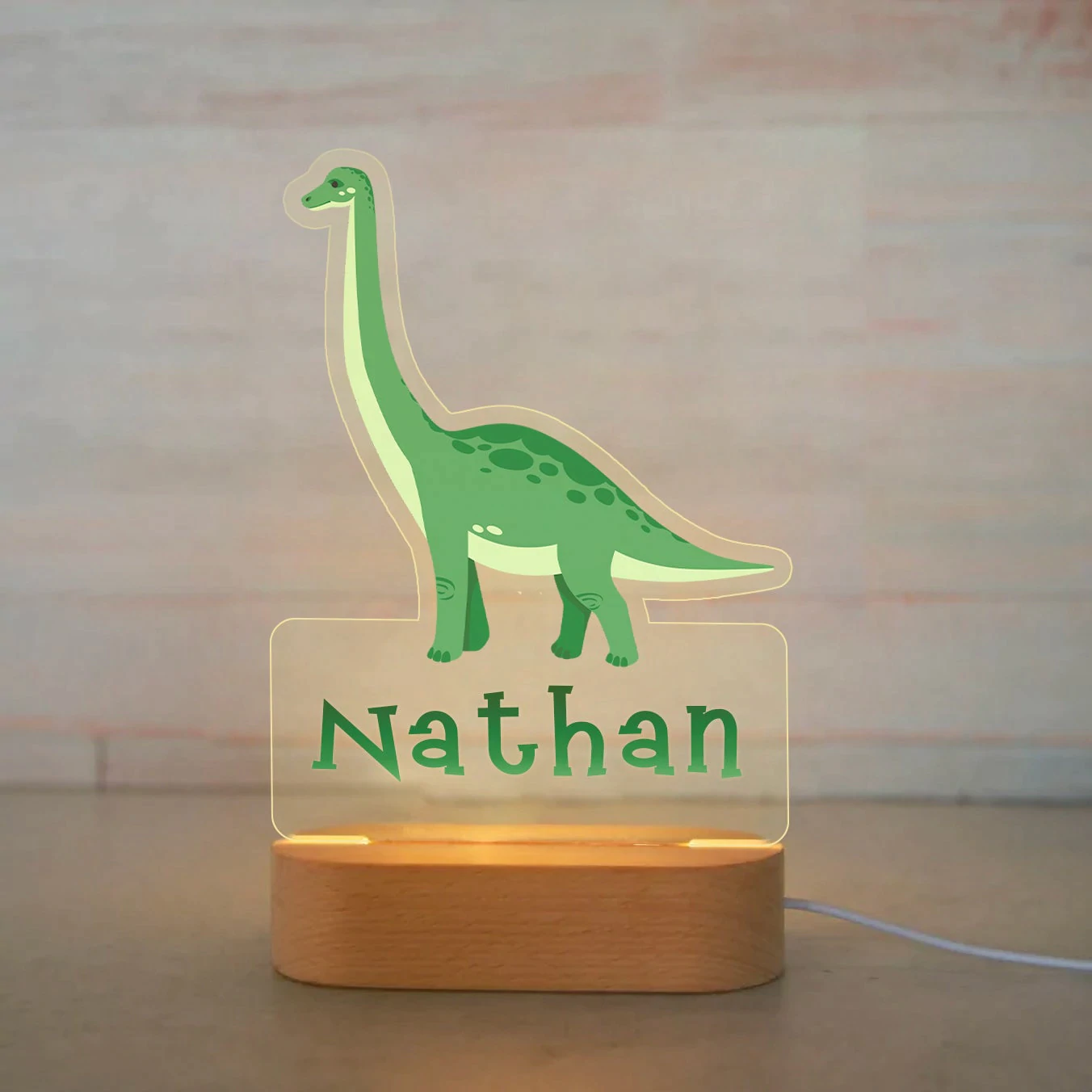 Personalized Name Colorful Animals Night Lights