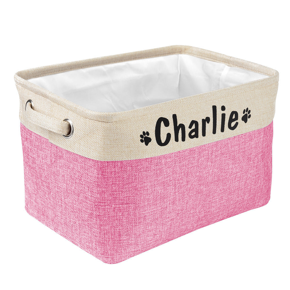 Personalized Dog Toys Bin Storage