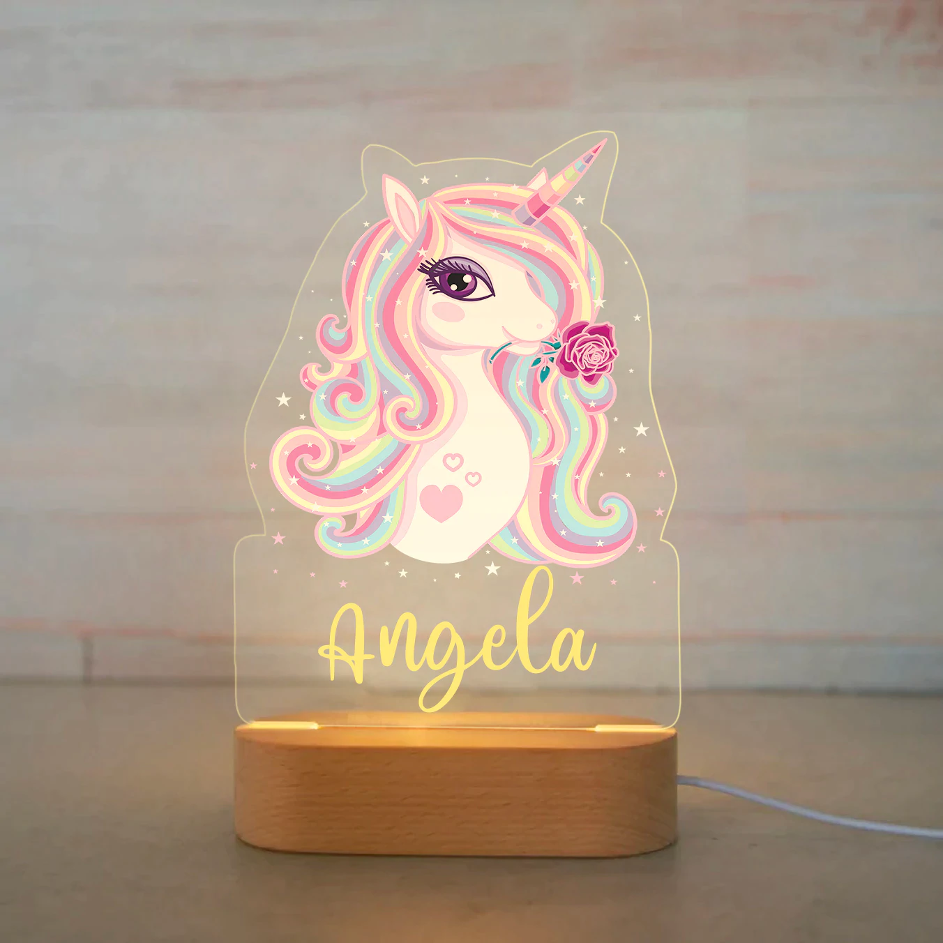 Personalized Name Colorful Animals Night Lights