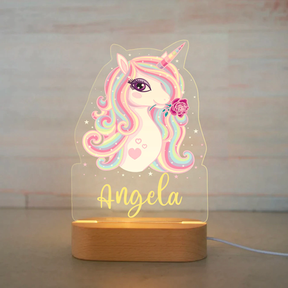 Personalized Name Colorful Animals Night Lights