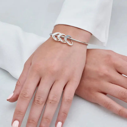 Chelsea Bangle with Heart Pendants