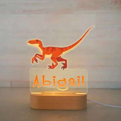 Personalized Name Colorful Animals Night Lights