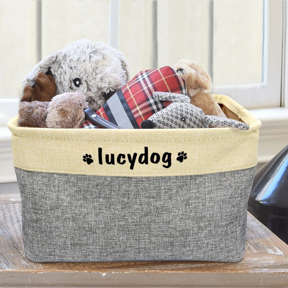 Personalized Dog Toys Bin Storage