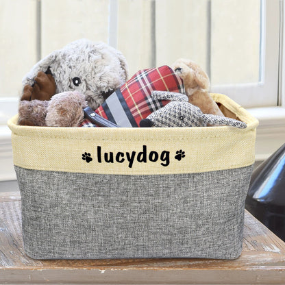 Personalized Dog Toys Bin Storage