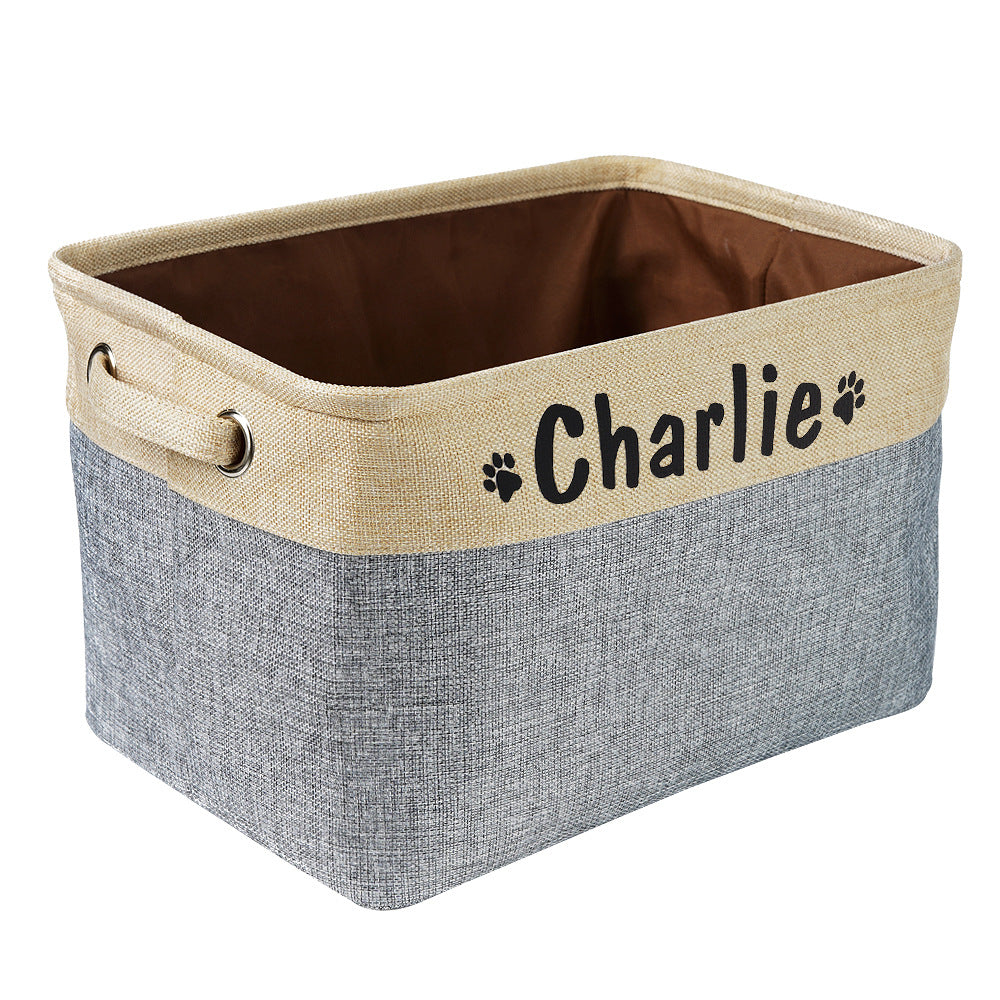 Personalized Dog Toys Bin Storage
