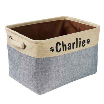 Personalized Dog Toys Bin Storage