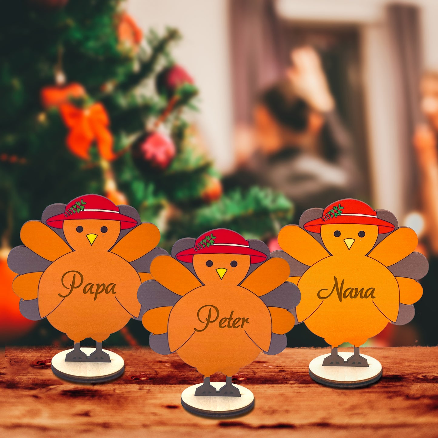 Personalized Turkey Table Decor