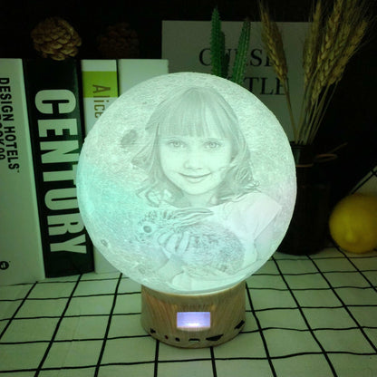 3D Bluetooth Speaker Moon Lamp