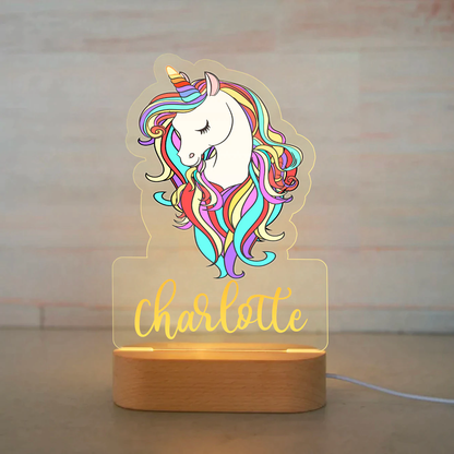 Personalized Name Colorful Animals Night Lights