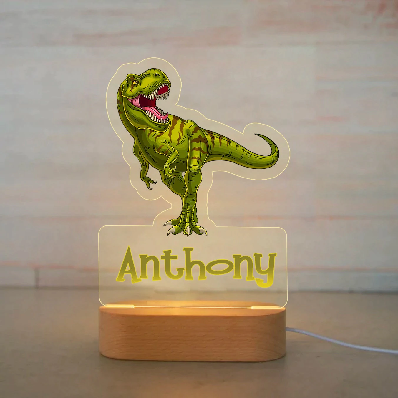 Personalized Name Colorful Animals Night Lights