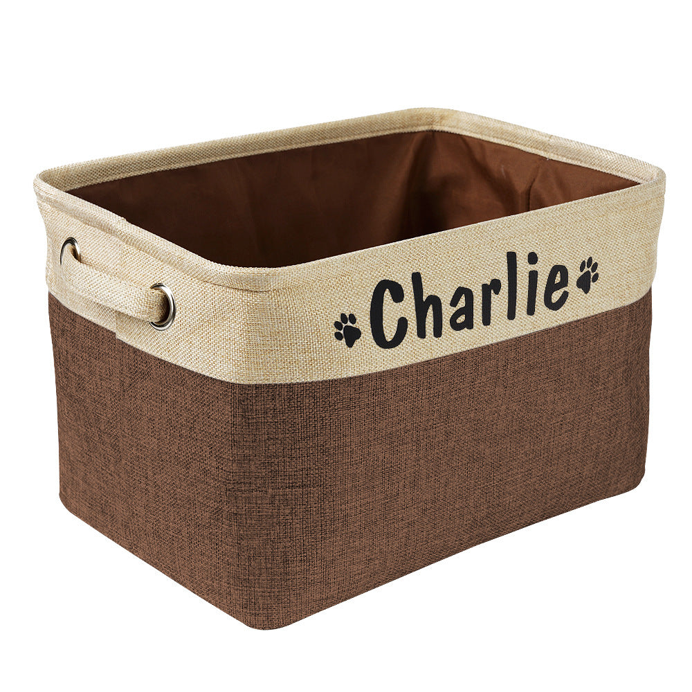 Personalized Dog Toys Bin Storage