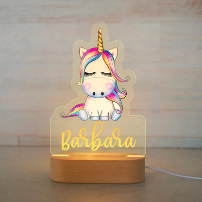 Personalized Name Colorful Animals Night Lights