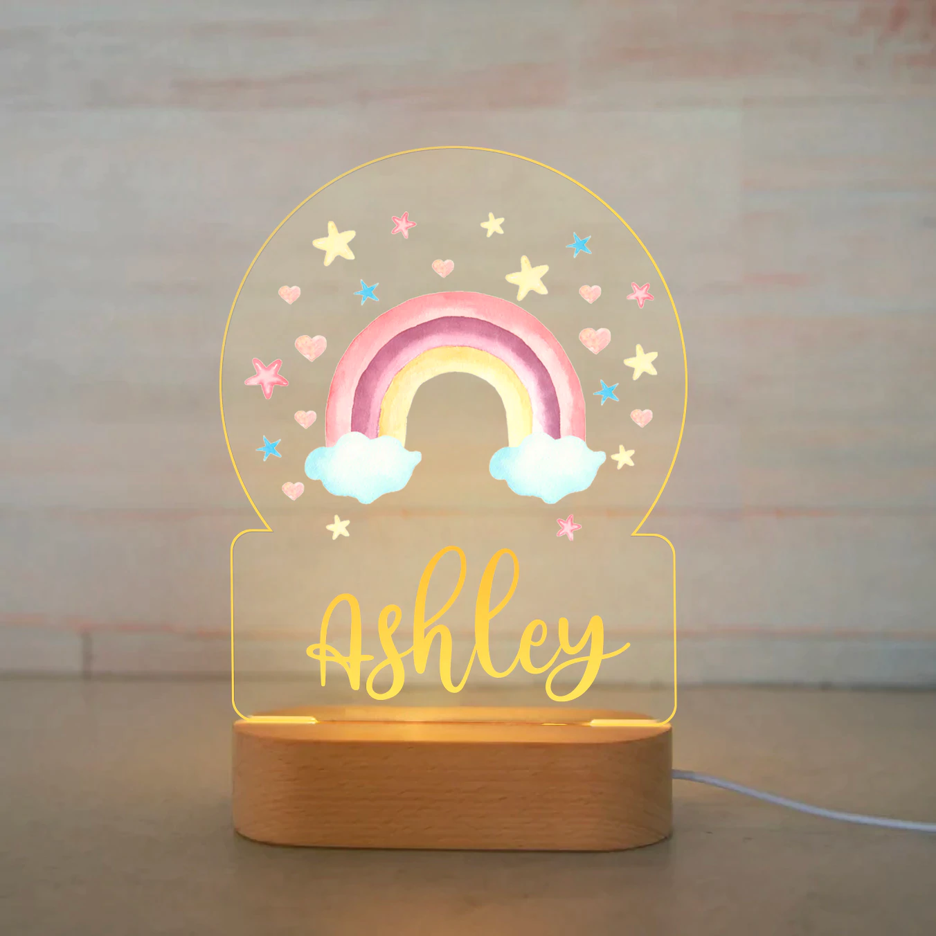 Personalized Name Colorful Animals Night Lights