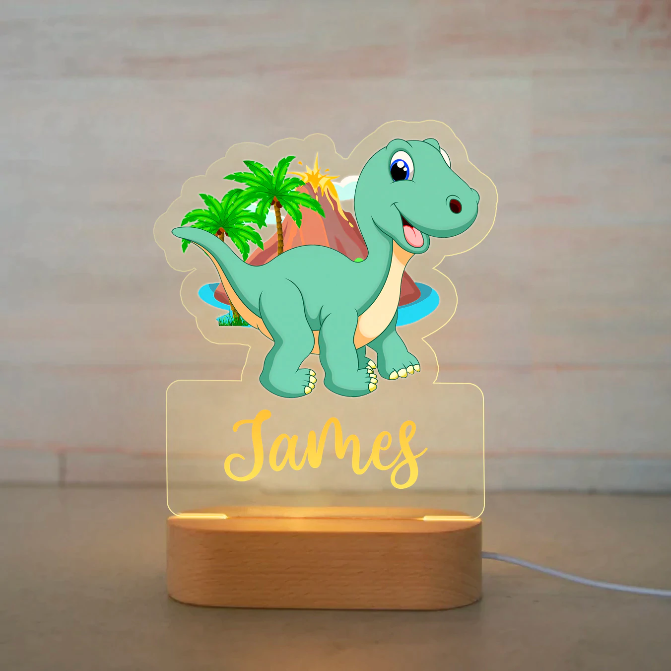 Personalized Name Colorful Animals Night Lights