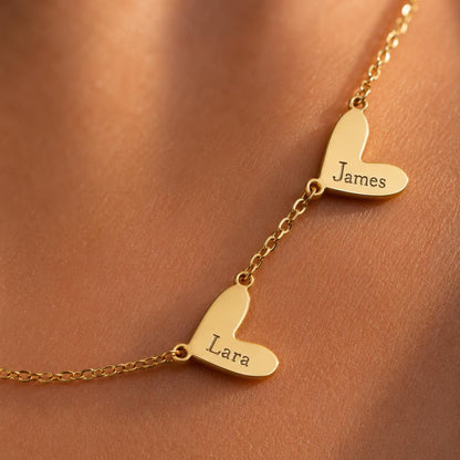 Minimalist Asymmetrical Intertwined Heart Pendant